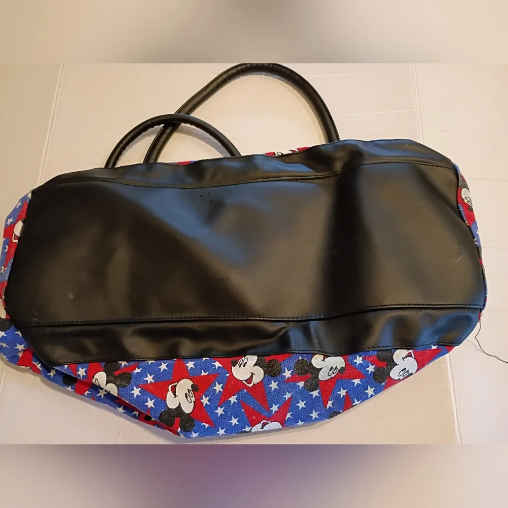 VTG Disney Mickey Mouse Blue‎ Tote Bag Sz L